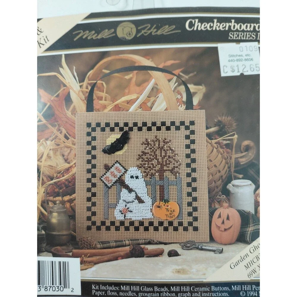 Mill Hill Checkerboard Series II Garden Ghost Cross Stitch Kit MHCB30 Halloween